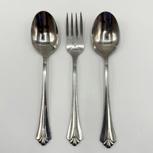 Oneida Community Royal Flute Silver Utensil Set of 3 - Tablespoons and Fork